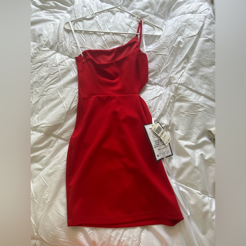 Red mini dress